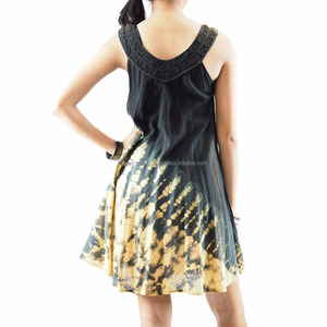 NAPAT de mujer Casual lindo lazo tinte Mini vestido - Product Image 3