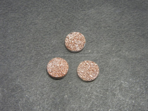 Fleur de cuivre coupe brillante ronde naturelle Druzy-Pierre Loos Druzy traitée thermiquement - Product Image 4