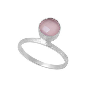 Casa de Plata รอบตัดดอกกุหลาบอัญมณีควอตซ์925เงินสเตอร์ลิงแหวนแฟชั่นสำหรับผู้หญิงการตั้งค่าฝาสำหรับปาร์ตี้ - Product Image 1