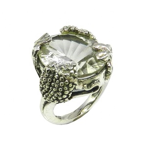 Dernière conception Bague en argent sterling 925 avec pierres précieuses et cristaux Bijoux en argent indiens faits à la main Bagues éternité en vermeil Cadeau - Product Image 1