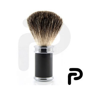 Meilleur rasage de votre vie rasage humide brosse de salon de coiffure manche noir avec une grande prise en main pur blaireau blaireau - Product Image 6