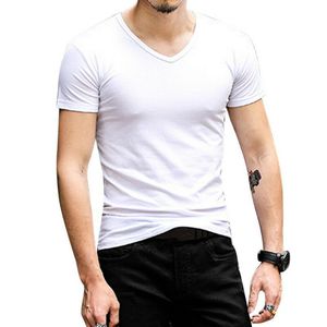 <b>Men's</b> Fitness T-<b>Shirts</b> <b>Collarless</b> Spring Breathable Print <b>White</b> Cotton Knitted Eco-Friendly Casual Short Sleeve Tee - Product Image 1