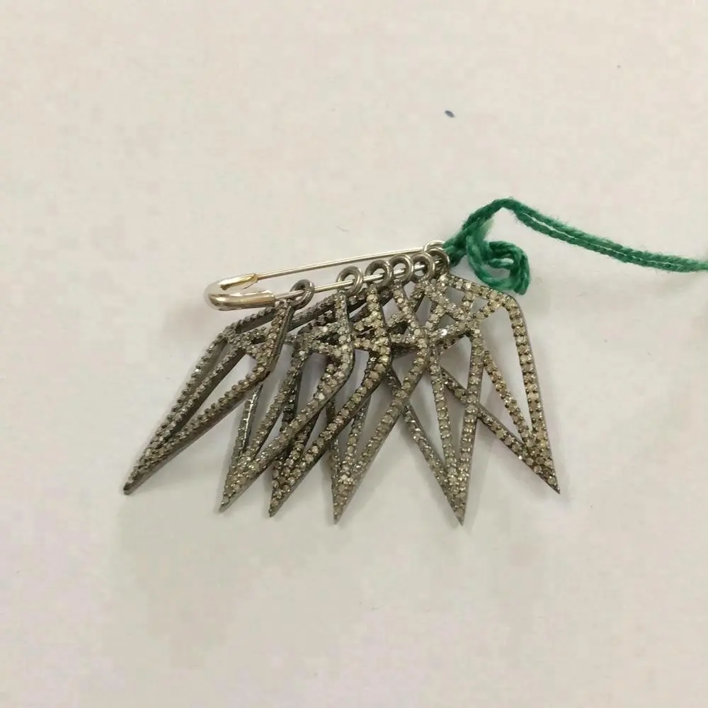 Дизайнерский наконечник стрелы из натурального бриллианта, 925 стерлингового серебра, по оптовой цене, онлайн-магазин от обычного поставщика