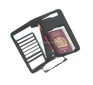 Estuche de viaje para pasaporte, funda para tarjetas de identificación, monedero y Funda de cuero para pasaporte - Product Image 1