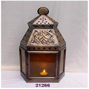 Hexagon Decorative Moroccan <b>Candle</b> Lantern <b>Holders</b> Handmade Tea Light <b>Holder</b> <b>Bronze</b> Metal Glass Gift & Decor Items - Product Image 1