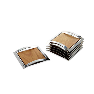Posavasos de exhibición de mesa de metal y madera, posavasos para mesa de centro, posavasos de bebida de protección de mesa para granja - Product Image 1