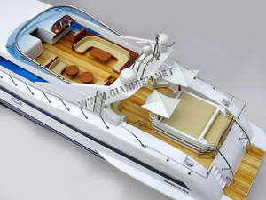 MANGUSTA 105 MODELO DE BARCO DE MADERA - MODELO DE BARCO ARTESANAL 88L X 19W X 31H cm para Mayores de 14 Años - Product Image 4