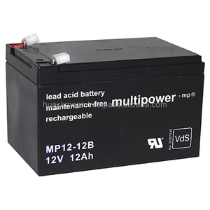 แบตเตอรี่กรดตะกั่ว Multipower MP12-12B / Faston 6.3มม - Product Image 1
