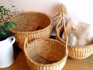 Panier Bolga en jonc de mer naturel avec poignée - Rangement pliable écologique pour vêtements - Taille personnalisée - Product Image 3