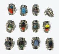 Anillos de moda peruana hechos a mano para mujer cristal bonito con metal exportación directa al por mayor de artesanías de Perú