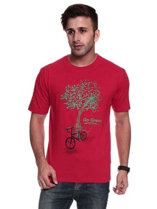 Tirupur T-Shirt Nhà Sản Xuất Tùy Chỉnh Thương Hiệu Người Đàn Ông Của Ngắn Tay Áo Thân Thiện Với Môi Lụa Thoáng Khí Màn Hình In Duy Nhất Jersey T-Shirt - Product Image 5