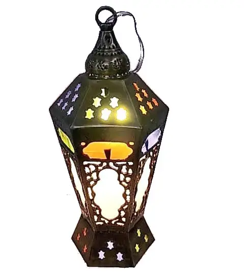 BR314 Lentera LED Ramadan Klasik Kuningan Cor