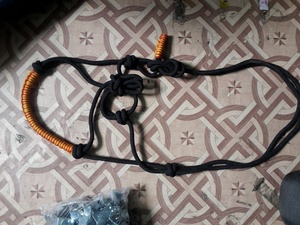 Cabestro de cuerda de entrenamiento de caballos ajustable y resistente a la intemperie | Cabestro de cuerda para manejo de caballos atado de cuerda de polietileno de alta resistencia - Product Image 5