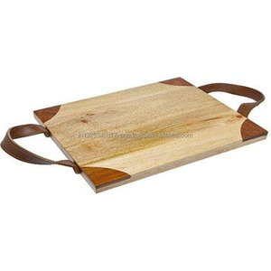 En bois avec poignée en cuir - Product Image 1