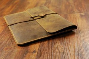 Étui pour ordinateur portable en cuir véritable fait à la main pour 12 " / Vintage Distressed New Notebook 13" / Pro Sleeve Case DLS-0006 - Product Image 2