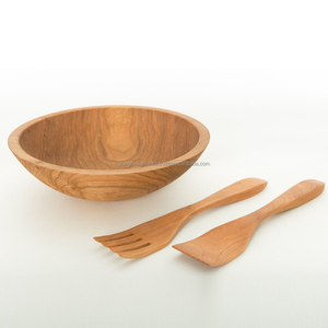 Wooden <b>Salad</b> <b>Bowl</b> with Server / <b>Wood</b> Serving <b>Bowls</b> / Wooden Tableware Items / <b>Salad</b> <b>Bowl</b> / Unique <b>Wood</b> <b>Bowls</b> - Product Image 1
