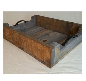 Bandeja de madera de gran tamaño para servir comida y cena, para uso doméstico y en restaurante, de acacia - Product Image 1