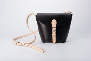 Bolso con solapa trapezoidal hecha a mano de cuero de vaca para mujer, sobre el hombro, TLL-0057 - Product Image 2