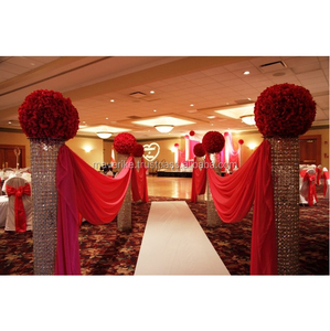 Support de fleurs piédestal cristal suspendu support de fleurs pour la décoration de mariage centres de table haut Vases de sol support de fleurs - Product Image 1