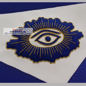 Maître maçon brodé Regalia cuir ruban tablier col Patch franc-maçon fondation utiliser le point de croix et travaux d'aiguille artisanat - Product Image 2