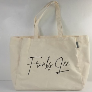 Venta al por mayor 100% algodón lienzo impreso bolsas de asas ecológicas de alta calidad bolsas de compras - Product Image 3