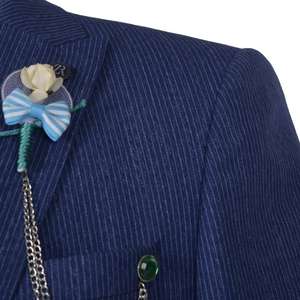 Nouveau design Costumes pour hommes d'affaires bleus à un boutonnage trois pièces sur mesure pour Offre Spéciale de mariage Luxury Elite Elegant - Product Image 5
