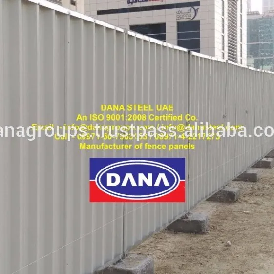 Penyedia Panel Hoarding Shinko Pagar Situs Konstruksi Di Dubai Ajman Sharcet Abu Sald-dana STEEL