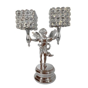 Support de bougie en cristal pour femme, Base de bougie en laiton argenté de haute qualité, fabricants de conception Antique - Product Image 1