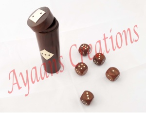 Caja de dados hecha de madera cilíndrica en forma de accesorio caja de dados de madera a precio barato (AC 3499) - Product Image 1