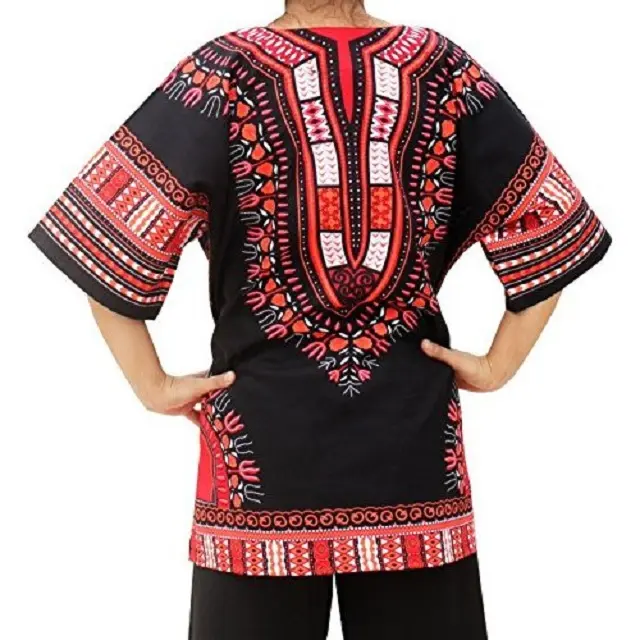 Mulheres Rasta Dashiki Camisa Caftan Africano Tribal Hippie Blusa Top Homens & das mulheres tamanho S M L XL XXL Caftan dashiki