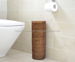 Soporte de papel artesanal hecho de ratán natural - Product Image 5