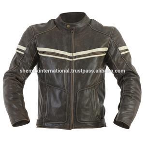 Chaqueta de cuero clásica, color marrón, Vintage - Product Image 5