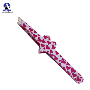 Pince à épiler professionnelle en acier inoxydable antistatique de haute qualité, faite à la main, à pointe inclinée, outil de beauté de précision - Product Image 5