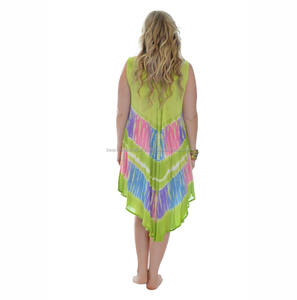 De verano a Casual ropa para mujeres ropa rayón Tie Dye vestido paraguas - Product Image 2