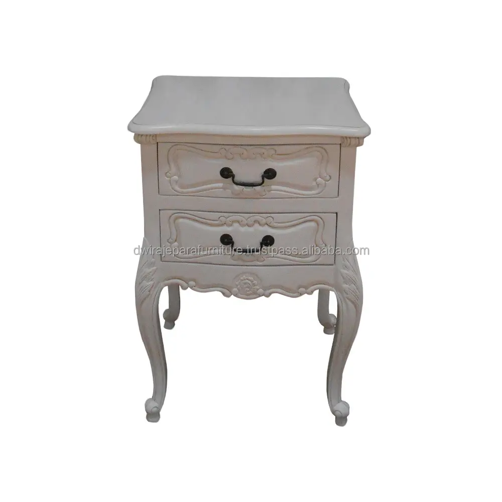 Antique Painted French Furniture Indonesia - La Rochelle Antique French Bedside Furniture