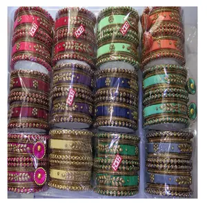 Beautiful indian velvet thread designer high quality north indian wedding west indian bangles bracelets traditional
