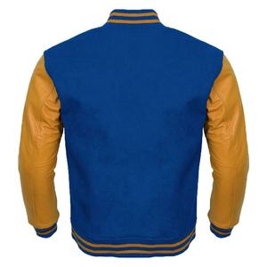 2025 haute qualité Varsity Letterman Baseball veste pour hommes américain laine corps manches peau de vache pour l'hiver à faible coût pas cher prix - Product Image 6