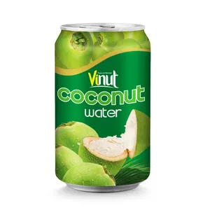Eau de noix de coco Boisson saine naturelle biologique-En conserve 330ml (11.1 FlOz) Vente en gros d'usine de marque privée OEM - Product Image 1