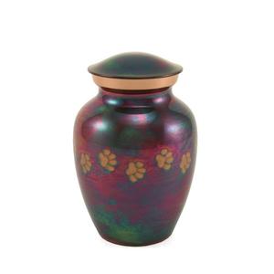 Mini urnes à jeton souvenir bleu Antique pour cendres funérailles métal laiton/aluminium - Product Image 2