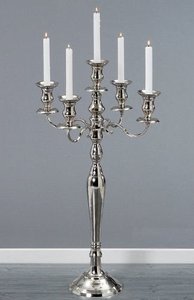 Silver Wedding Centerpiece <b>Candelabras</b> Tall - Product Image 3