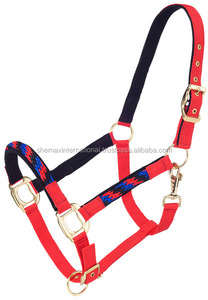 Shemax International Horse Equestrian Nylon <b>Halters</b> with Poly Rope Overlay Model SI-2139 - Product Image 4