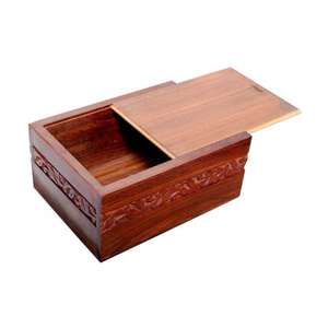 Nouvelle boîte de cercueil en bois gravée carrée solide bon marché pour adultes, cendres de funérailles humaines, urnes de crémation de Style américain/européen - Product Image 4