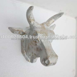 Cabeza de Bison montada en la pared, cabeza de toro - Product Image 2