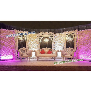 ตกแต่งเวทีงานแต่งงานดอกไม้,แผงหนังที่สวยงามสไตล์โมเดิร์นตกแต่งผนังหนัง - Product Image 1