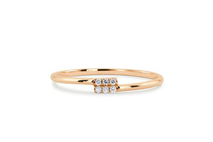 Anillos de Boda de Plata de Ley con Incrustaciones de Diamantes Simulados y Baño de Rodio, Joyería Personalizable de Moda - Product Image 4