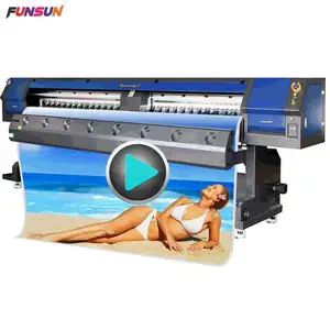 Funsunjet FS-3202M 3.2m 10ft 1440dpo DX5/DX7 cabeça publicidade indoor cor sino eco impressora solvente