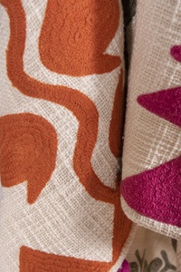 Decorative <b>Sofa</b> <b>throw</b> blanket from India at best price Super luxurious white cotton blanket Bohemian Handmade blanket - Product Image 2