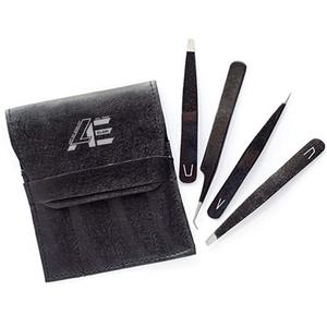 Nouvel ensemble professionnel de 4 pinces et coupe-ongles à paillettes noires, idéal pour les extensions de cils et le nail art (ODM/OEM) - Vente chaude 2026 - Product Image 2