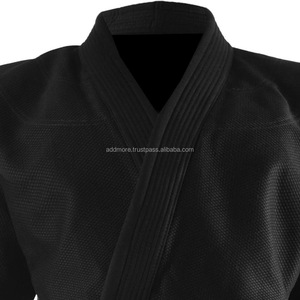 Gi de Jiu-Jitsu noir confortable avec 100% coton pour la formation BJJ Tailles et logo personnalisables - Product Image 4