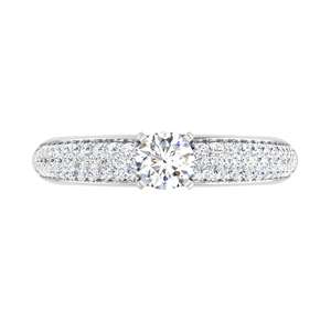 1.20 carats diamants blancs naturels bague de fiançailles en or blanc 14 carats pour femmes bague en diamant véritable bague de fiançailles en diamant femmes - Product Image 4